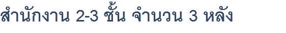 สำนักงาน 2-3 ชั้น จำนวน 3 หลัง 